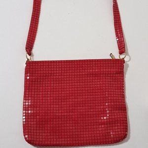 Vintage Regale LTD Red Plastic Tile Handbag.